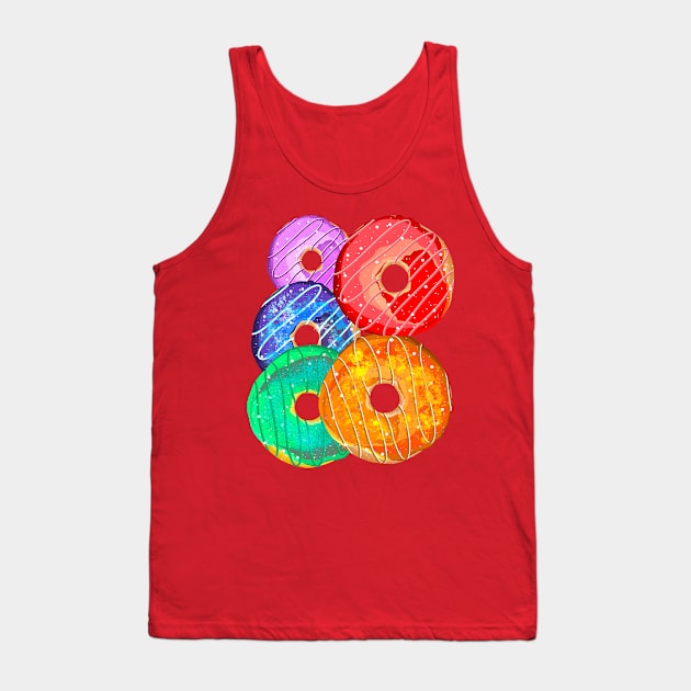 Rainbow Donuts 1 Tank Top by Miruna Mares